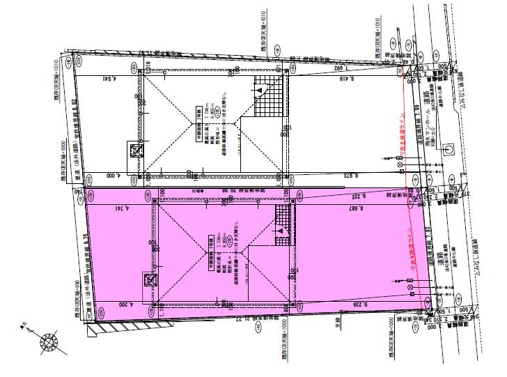 河南町1号棟配置図